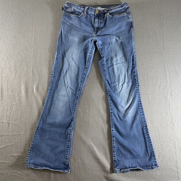 Rock & Republic Jeans Womens 12 Blue Mid‎ Rise Kasandra Bootcut Stretch Rocker - Picture 1 of 11